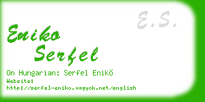 eniko serfel business card